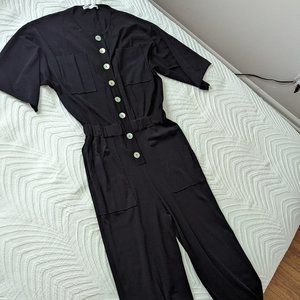 Zara Black Utility Jumpsuit Size Large